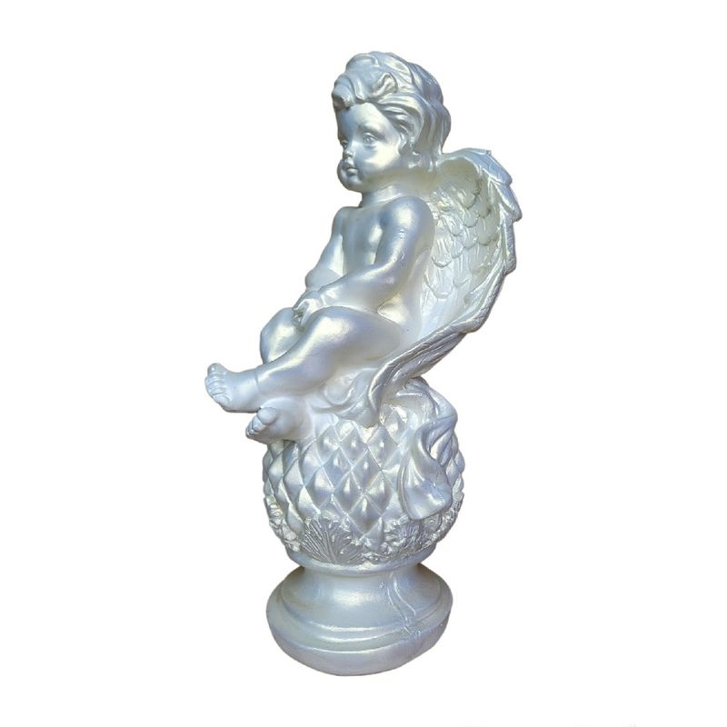 Casa si Gradina - Decoratiuni - Obiecte decorative - Accesorii decorative - Statueta decorativa, Inger, argintiu, 39 cm, DVAN0701G - Infinity.ro