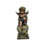 Casa si Gradina - Decoratiuni - Obiecte decorative - Accesorii decorative - Statueta Inger pe glob, 40 cm - Infinity.ro