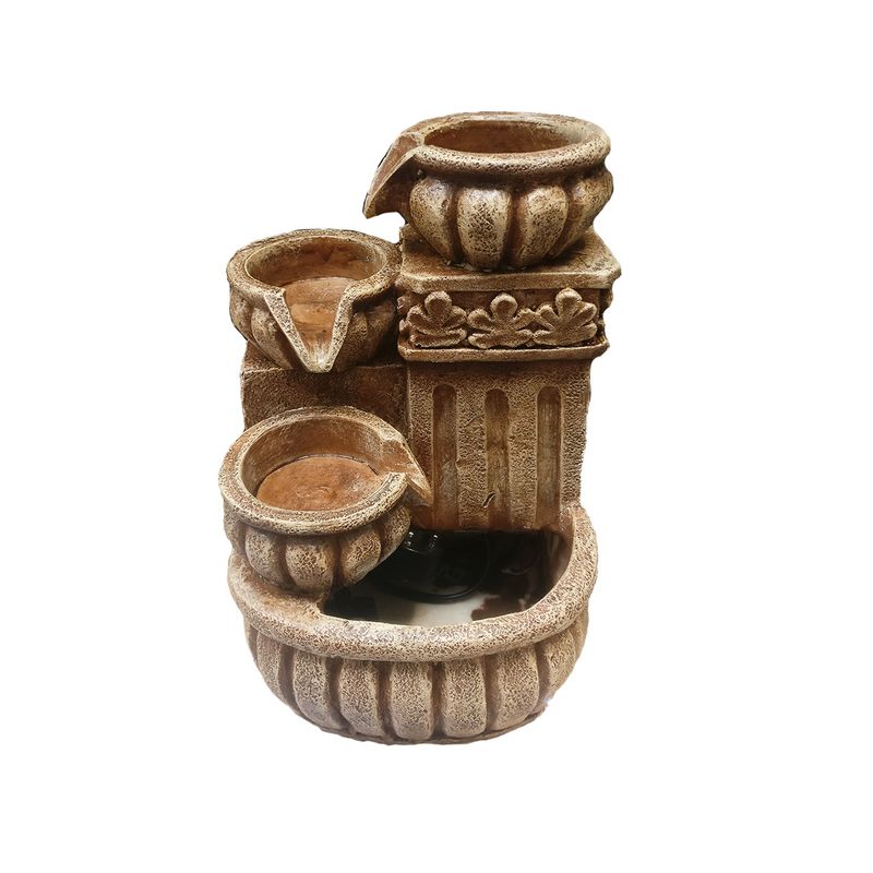 Casa si Gradina - Decoratiuni - Obiecte decorative - Accesorii decorative - Fantana arteziana, cu buton On/Off, 3 ulcioare, 30 cm, 1948XL-1 - Infinity.ro
