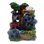 Casa si Gradina - Decoratiuni - Obiecte decorative - Accesorii decorative - Fantana arteziana, cu buton On/Off, 2 ulcioarec, 1 elefanti cu bila sileduri, 30 cm, 363DX - Infinity.ro