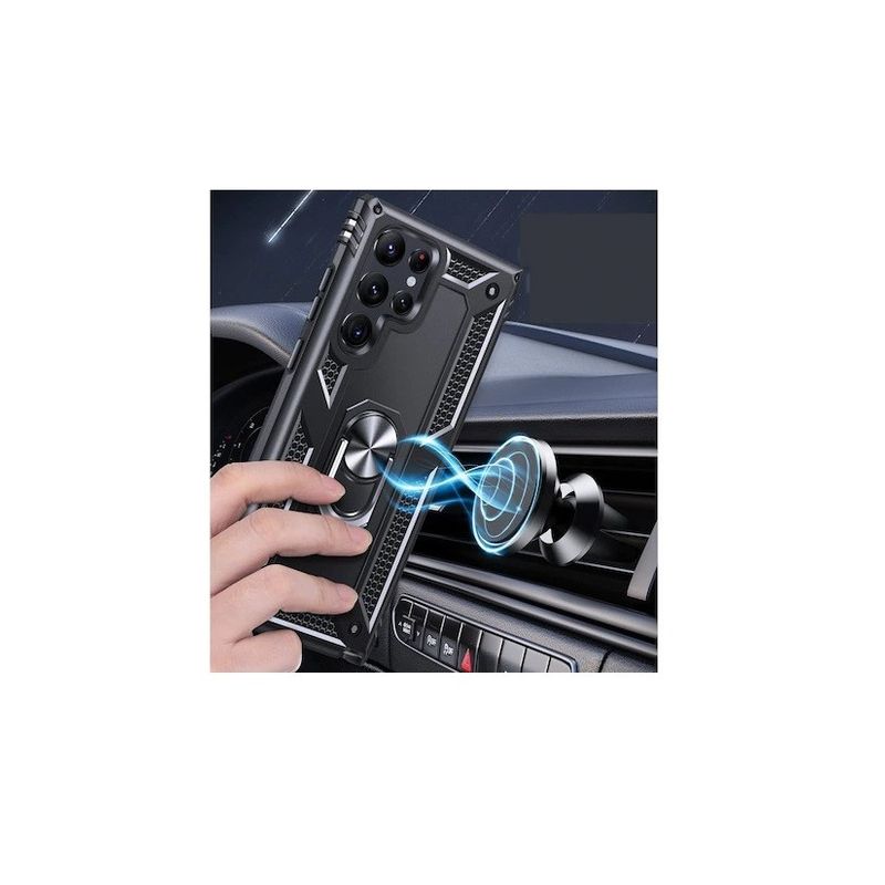 Laptop, Telefoane si Tablete - Telefoane mobile si accesorii - Accesorii Telefoane - Huse telefoane - Husa telefon compatibila cu Samsung Galaxy A21s, Powerful, Inel si placuta metalica, 436HT - Infinity.ro