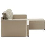Casa si Gradina - Mobilier - Canapele si coltare - Canapele - Canapea extensibila modulara, 3 locuri, piele ecologica, cappuccino - Infinity.ro