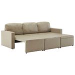 Casa si Gradina - Mobilier - Canapele si coltare - Canapele - Canapea extensibila modulara, 3 locuri, piele ecologica, cappuccino - Infinity.ro