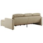 Casa si Gradina - Mobilier - Canapele si coltare - Canapele - Canapea extensibila modulara, 3 locuri, piele ecologica, cappuccino - Infinity.ro