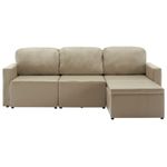 Casa si Gradina - Mobilier - Canapele si coltare - Canapele - Canapea extensibila modulara, 3 locuri, piele ecologica, cappuccino - Infinity.ro