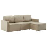 Casa si Gradina - Mobilier - Canapele si coltare - Canapele - Canapea extensibila modulara, 3 locuri, piele ecologica, cappuccino - Infinity.ro