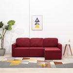 Casa si Gradina - Mobilier - Canapele si coltare - Canapele - Canapea modulara extensibila cu 3 locuri, textil, rosu vin - Infinity.ro