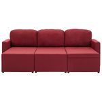 Casa si Gradina - Mobilier - Canapele si coltare - Canapele - Canapea modulara extensibila cu 3 locuri, textil, rosu vin - Infinity.ro