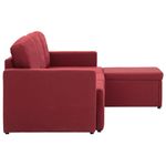 Casa si Gradina - Mobilier - Canapele si coltare - Canapele - Canapea modulara extensibila cu 3 locuri, textil, rosu vin - Infinity.ro