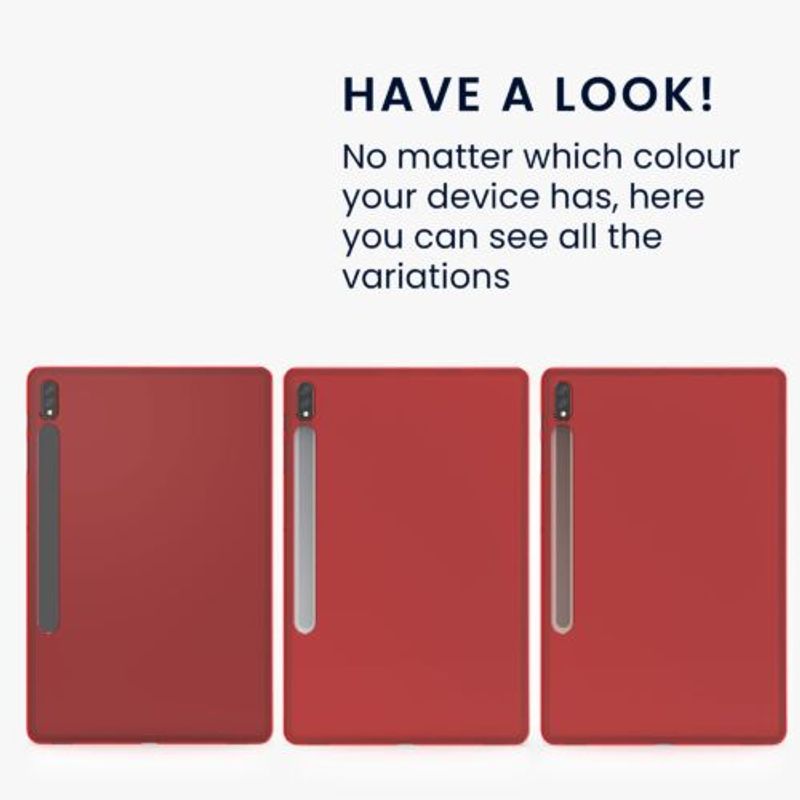 Laptop, Telefoane si Tablete - Telefoane mobile si accesorii - Accesorii Telefoane - Huse telefoane - Husa pentru tableta Samsung Galaxy Tab S8 Plus/Galaxy Tab S7 Plus, Kwmobile, Rosu, Silicon, 52921.09 - Infinity.ro