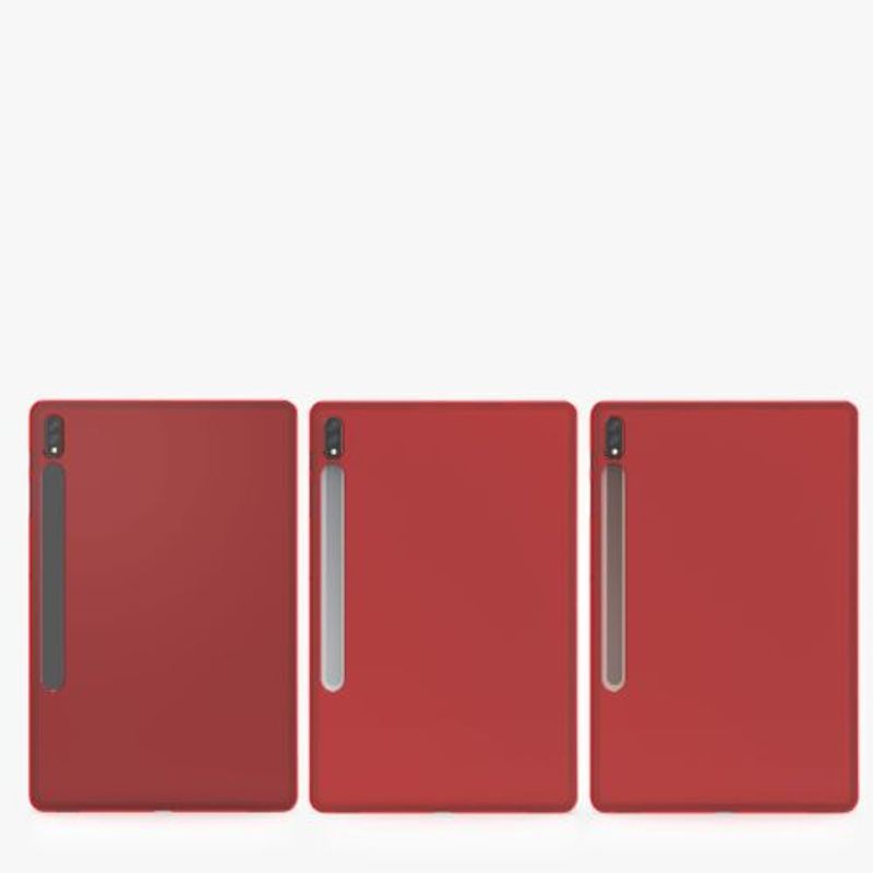 Laptop, Telefoane si Tablete - Telefoane mobile si accesorii - Accesorii Telefoane - Huse telefoane - Husa pentru tableta Samsung Galaxy Tab S8 Plus/Galaxy Tab S7 Plus, Kwmobile, Rosu, Silicon, 52921.09 - Infinity.ro