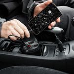 Auto si Moto - Electronice auto - Accesorii electronice auto - Adaptor auto cu 2 prize si 2 porturi USB Navaris, 12V, 24V, Afisaj LED, Negru, 49581.01 - Infinity.ro