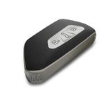 Auto si Moto - Electronice auto - Accesorii electronice auto - Husa Cheie Auto pentru VW/Skoda/Seat, 3 Butoane, Kwmobile, Silicon, Negru/Silver, 55232.01 - Infinity.ro
