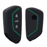 Auto si Moto - Electronice auto - Accesorii electronice auto - Husa Cheie Auto pentru VW/Skoda/Seat, 3 Butoane, Kwmobile, Silicon, Negru, 54313.05 - Infinity.ro