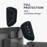 Auto si Moto - Electronice auto - Accesorii electronice auto - Husa Cheie Auto pentru VW/Skoda/Seat, 3 Butoane, Kwmobile, Silicon, Negru, 54313.05 - Infinity.ro