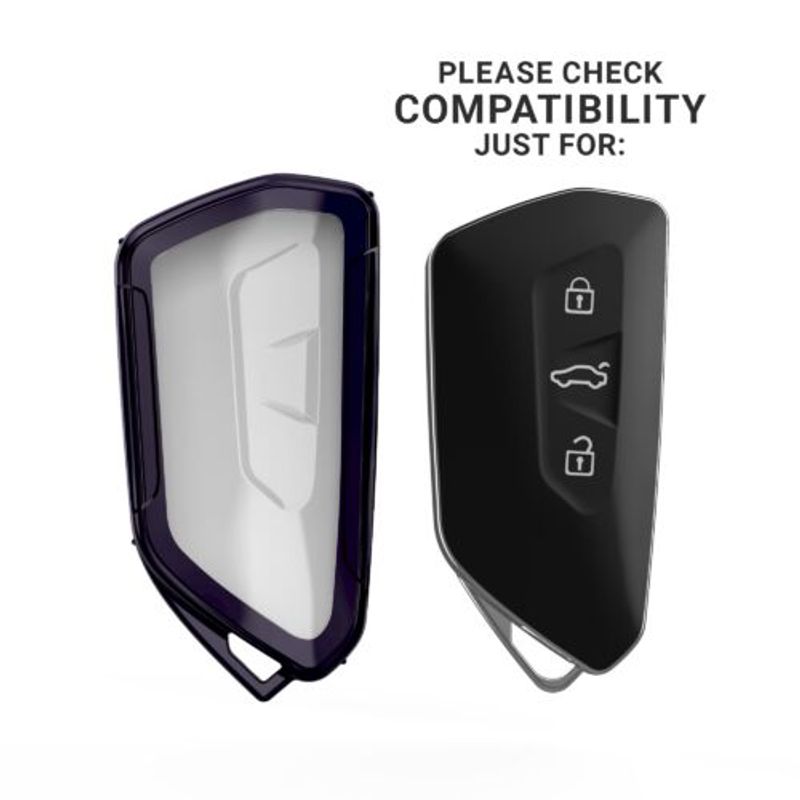 Auto si Moto - Electronice auto - Accesorii electronice auto - Husa Cheie Auto pentru VW/Skoda/Seat, 3 Butoane, Kwmobile, Silicon, Multicolor, 55672.01 - Infinity.ro