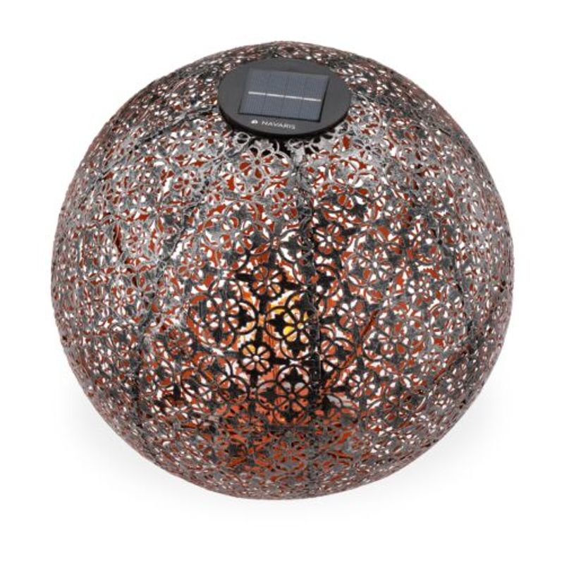 Casa si Gradina - Corpuri si surse de iluminat - Iluminat exterior - Lampi solare - Lampa solara de exterior Navaris, Iluminare LED, 30 cm, Pornire/oprire automata, 47543.07 - Infinity.ro