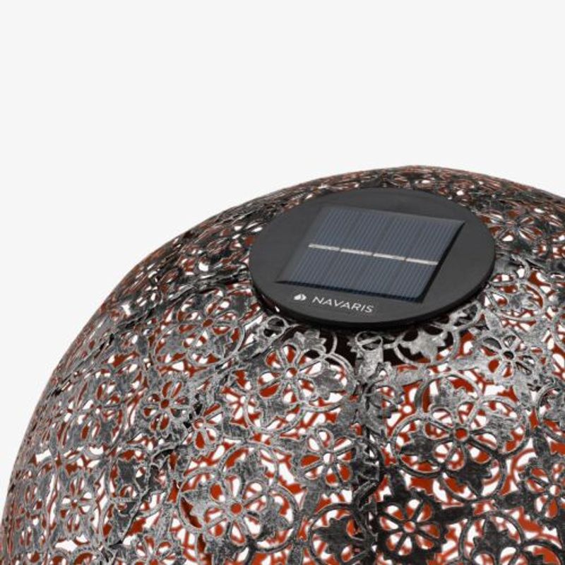 Casa si Gradina - Corpuri si surse de iluminat - Iluminat exterior - Lampi solare - Lampa solara de exterior Navaris, Iluminare LED, 30 cm, Pornire/oprire automata, 47543.07 - Infinity.ro