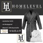 Casa si Gradina - Textile si covoare - Textile baie - Halate de baie - Halat de baie unisex Homelevel, M, Gri, Bumbac organic, 54845.73.2 - Infinity.ro