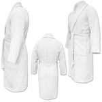 Casa si Gradina - Textile si covoare - Textile baie - Halate de baie - Halat de baie unisex Homelevel, 3XL, Alb, Bumbac organic, 54845.02.33 - Infinity.ro