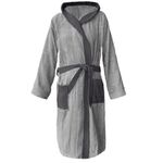 Casa si Gradina - Textile si covoare - Textile baie - Halate de baie - Halat de baie din tesatura Homelevel, L, Gri, Bumbac organic, 54856.25.3 - Infinity.ro