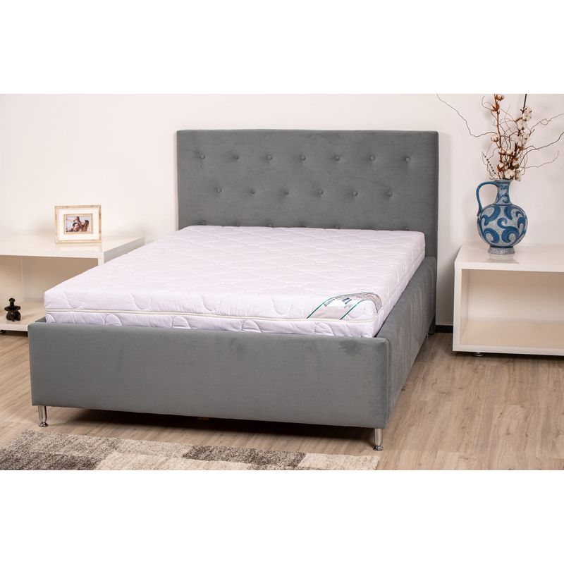 Casa si Gradina - Mobilier - Saltele si somiere - Saltele - Saltea cu spuma poliuretanica Somnart HypoallergenicMed Bumbac 180x200, inaltime 16 cm, hipoalergenica, husa cu fermoar, rulata, fermitate medie - Infinity.ro