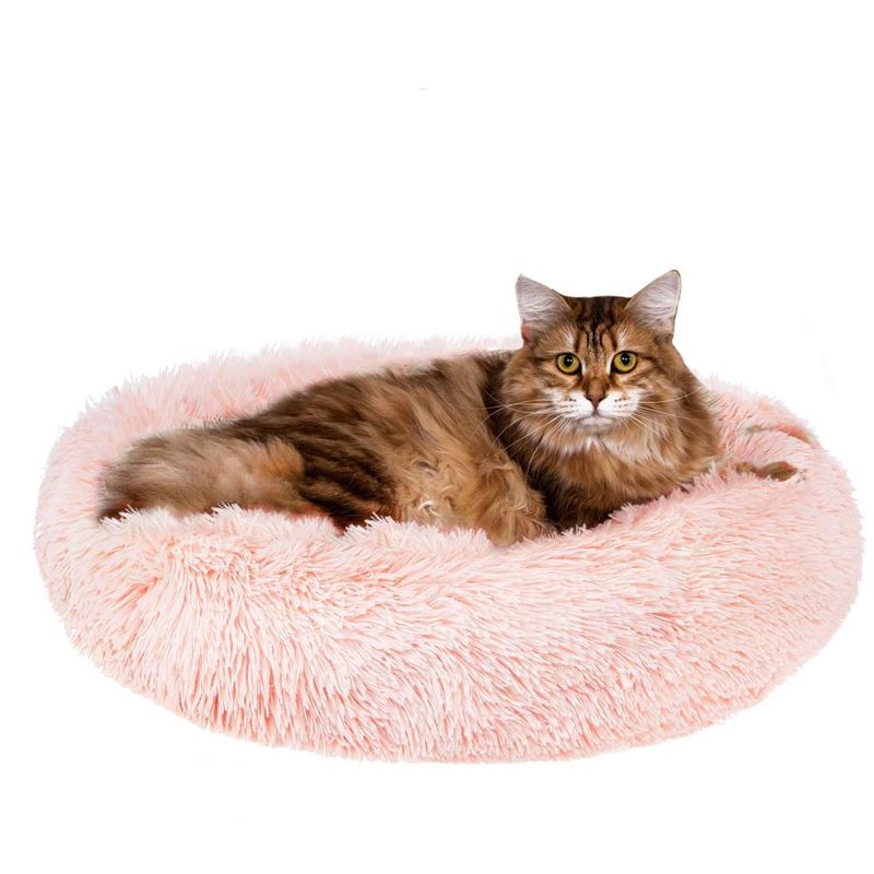Petshop - Accesorii petshop - Culcusuri si custi - Culcusuri si saltele - Culcus pentru caini si pisici Cozy, 70 cm, marimea M, rotund, roz - Infinity.ro