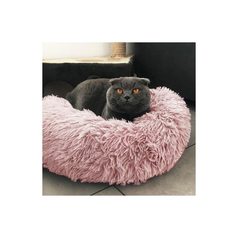 Petshop - Accesorii petshop - Culcusuri si custi - Culcusuri si saltele - Culcus pentru caini si pisici Cozy, 70 cm, marimea M, rotund, roz - Infinity.ro