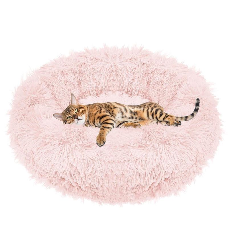Petshop - Accesorii petshop - Culcusuri si custi - Culcusuri si saltele - Culcus pentru caini si pisici Cozy, 70 cm, marimea M, rotund, roz - Infinity.ro