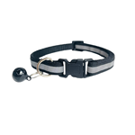 Petshop - Accesorii petshop - Zgarzi, lese si hamuri - Zgarzi - Zgarda reflectorizanta pentru caini si pisici, cu clopotel, reglabil 21-33 cm, negru - Infinity.ro