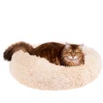 Petshop - Accesorii petshop - Culcusuri si custi - Culcusuri si saltele - Culcus pentru caini si pisici Cozy, 70 cm, marimea M, rotund, crem - Infinity.ro