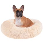 Petshop - Accesorii petshop - Culcusuri si custi - Culcusuri si saltele - Culcus pentru caini si pisici Cozy, 70 cm, marimea M, rotund, crem - Infinity.ro