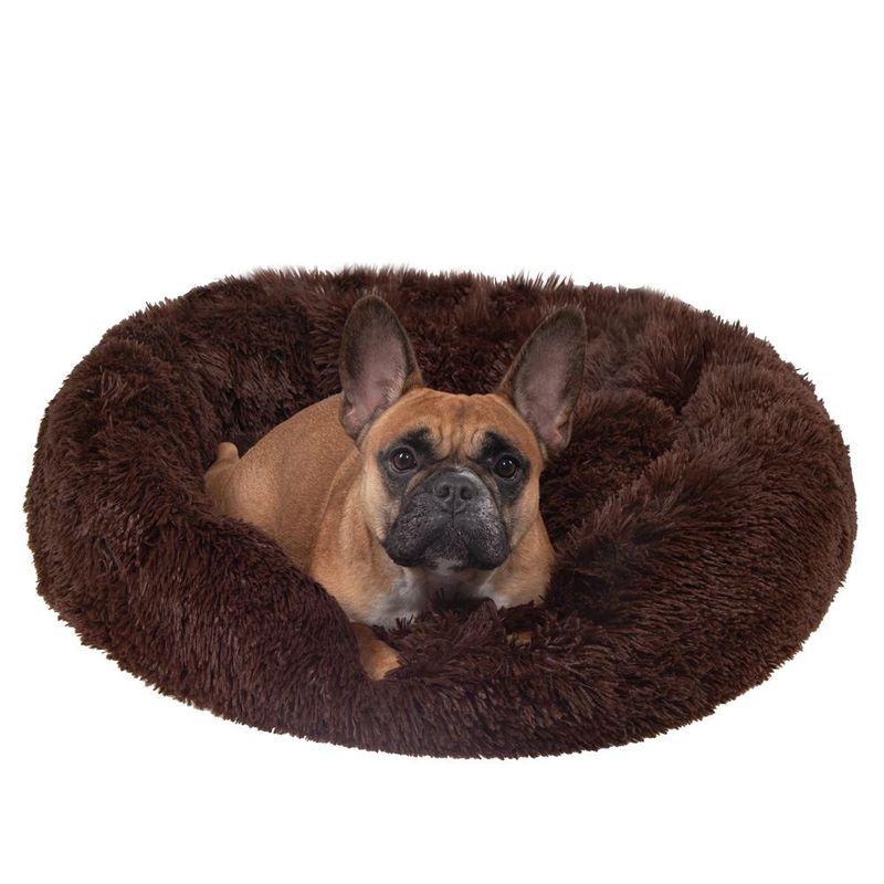 Petshop - Accesorii petshop - Culcusuri si custi - Culcusuri si saltele - Culcus pentru caini si pisici Cozy, 70 cm, marimea M, rotund, maro - Infinity.ro