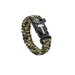 Sport si Outdoor - Accesorii si echipamente sportive - Sporturi extreme si supravietuire - Kituri supravietuire - Bratara de supravietuire multifunctionala, busola, fluier, cremene, cutit si franghie, camuflaj - Infinity.ro