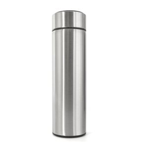 Termos smart 500 ml, afisaj temperatura LED, sita metal, argintiu