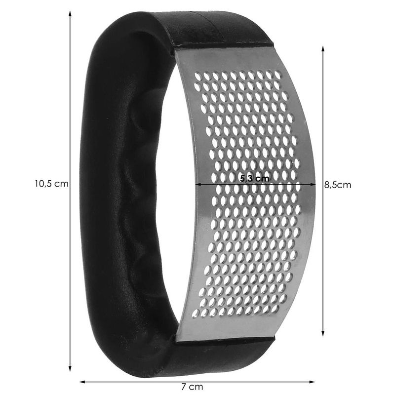 Casa si Gradina - Bucatarie si vesela - Ustensile bucatarie - Prese si storcatoare manuale - Zdrobitor de usturoi Springos, presa manuala, 10.5 x 5.3, negru/gri - Infinity.ro