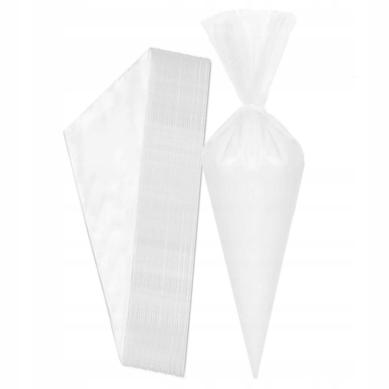 Casa si Gradina - Bucatarie si vesela - Ustensile bucatarie - Ustensile ornare prajituri - Set 100 de posuri pentru decorat Springos, 23,5 cm x 17 cm, polietilena, alb - Infinity.ro