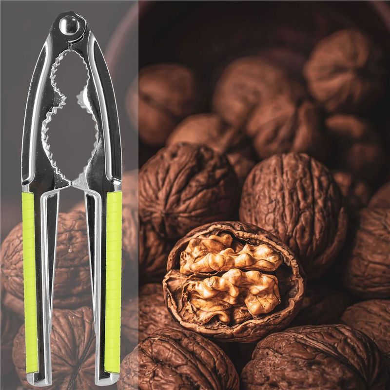 Casa si Gradina - Bucatarie si vesela - Ustensile bucatarie - Razatori si curatatoare - Spargator de nuci Springos, 15.5 x 4.5 cm, verde / argintiu - Infinity.ro
