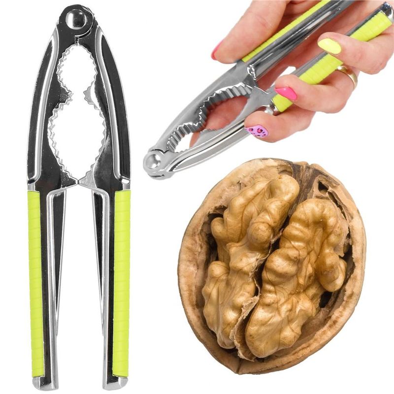 Casa si Gradina - Bucatarie si vesela - Ustensile bucatarie - Razatori si curatatoare - Spargator de nuci Springos, 15.5 x 4.5 cm, verde / argintiu - Infinity.ro