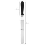 Casa si Gradina - Bucatarie si vesela - Ustensile bucatarie - Pensule, spatule si teluri bucatarie - Spatula cofetarie, 42 x 3 cm, argintiu / negru - Infinity.ro