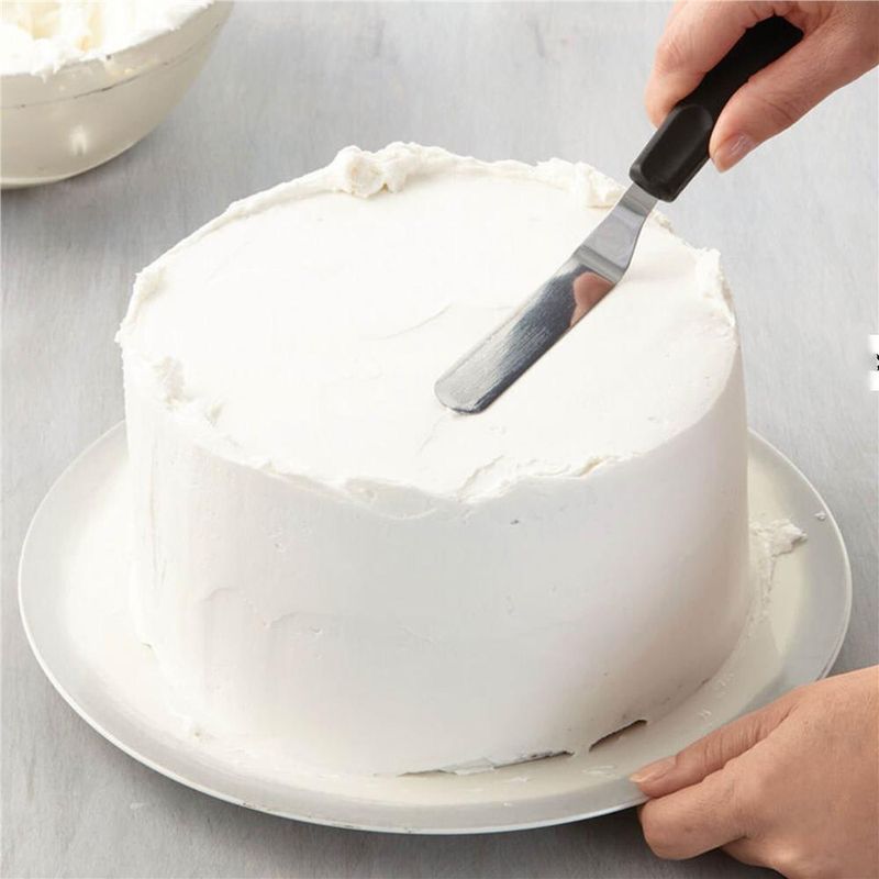 Casa si Gradina - Bucatarie si vesela - Ustensile bucatarie - Pensule, spatule si teluri bucatarie - Spatula cofetarie, 42 x 3 cm, argintiu / negru - Infinity.ro