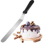 Casa si Gradina - Bucatarie si vesela - Ustensile bucatarie - Pensule, spatule si teluri bucatarie - Spatula cofetarie, 42 x 3 cm, argintiu / negru - Infinity.ro