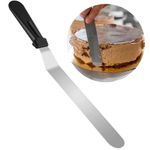 Casa si Gradina - Bucatarie si vesela - Ustensile bucatarie - Pensule, spatule si teluri bucatarie - Spatula cofetarie, 42 x 3 cm, argintiu / negru - Infinity.ro