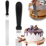 Casa si Gradina - Bucatarie si vesela - Ustensile bucatarie - Pensule, spatule si teluri bucatarie - Spatula cofetarie, 42 x 3 cm, argintiu / negru - Infinity.ro