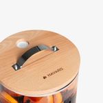 Casa si Gradina/Bucatarie si vesela/Accesorii bar/Carafe si decantoare - Dozator de bauturi din sticla Navaris cu robinet si stand, 5 l, Maro, 46785.04 - Infinity.ro