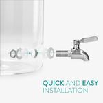 Casa si Gradina/Bucatarie si vesela/Accesorii bar/Carafe si decantoare - Dozator de bauturi din sticla Navaris cu robinet si stand, 5 l, Maro, 46785.04 - Infinity.ro