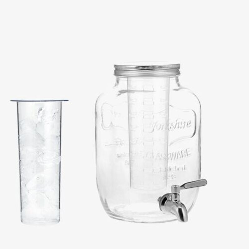Casa si Gradina/Bucatarie si vesela/Accesorii bar/Carafe si decantoare - Dozator de bauturi cu infuzor de fructe si insertie de gheata Navaris, 4 l, 52425.01 - Infinity.ro