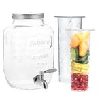 Casa si Gradina/Bucatarie si vesela/Accesorii bar/Carafe si decantoare - Dozator de bauturi cu infuzor de fructe si insertie de gheata Navaris, 4 l, 52425.01 - Infinity.ro