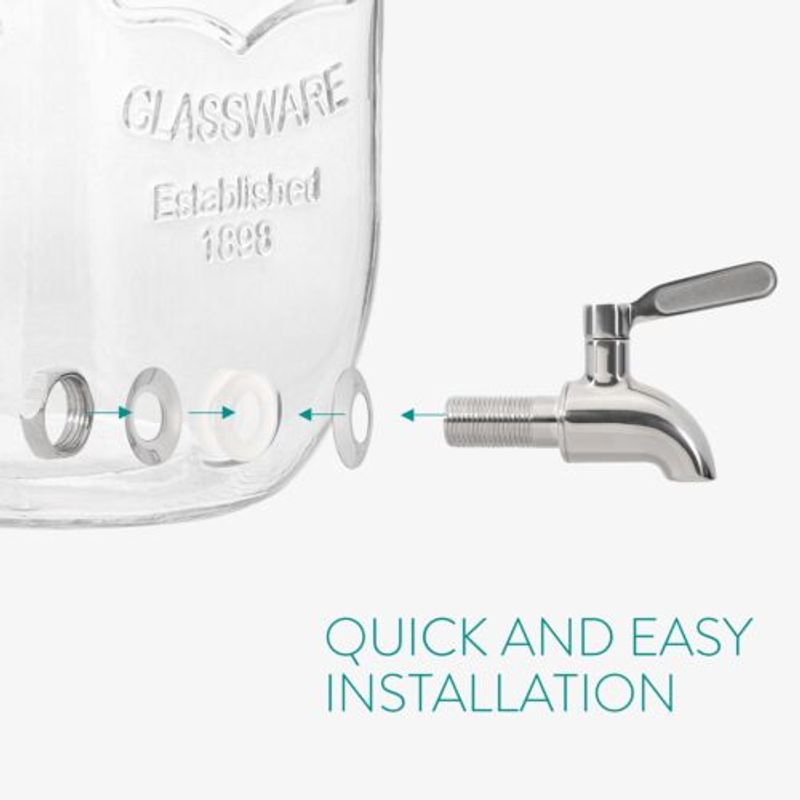Casa si Gradina/Bucatarie si vesela/Accesorii bar/Carafe si decantoare - Dozator de bauturi cu infuzor de fructe si insertie de gheata Navaris, 4 l, 52425.01 - Infinity.ro