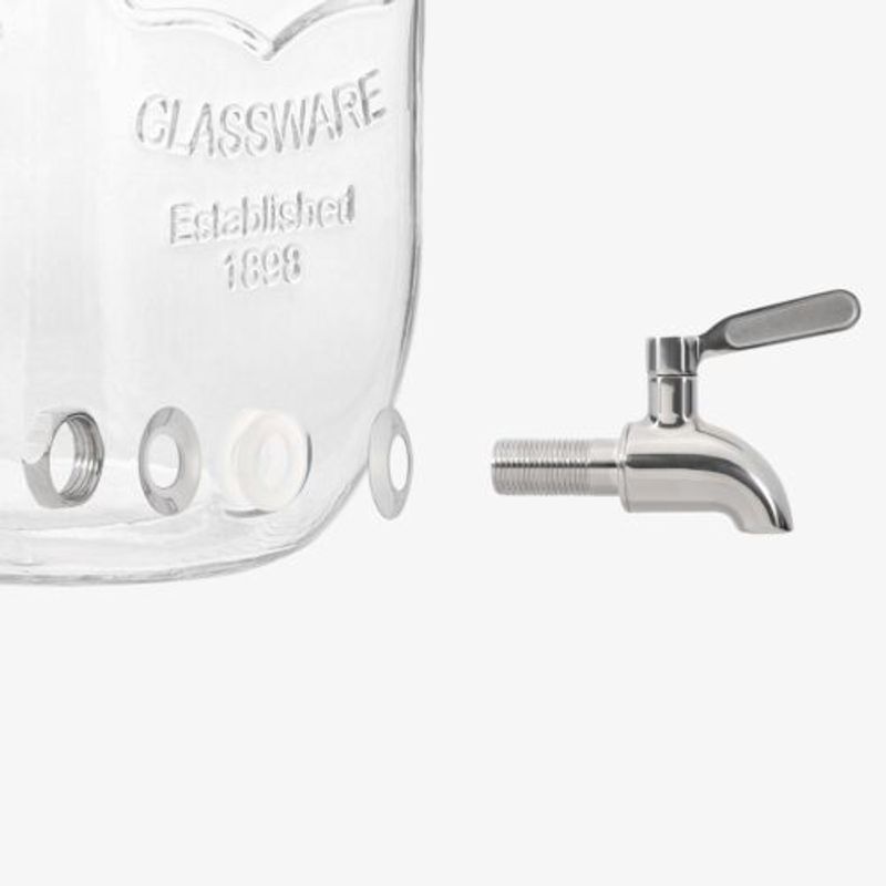 Casa si Gradina/Bucatarie si vesela/Accesorii bar/Carafe si decantoare - Dozator de bauturi cu infuzor de fructe si insertie de gheata Navaris, 4 l, 52425.01 - Infinity.ro